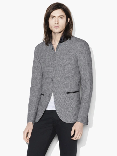 John Varvatos Hook Bar Plaid Jacket Black white ModeSens