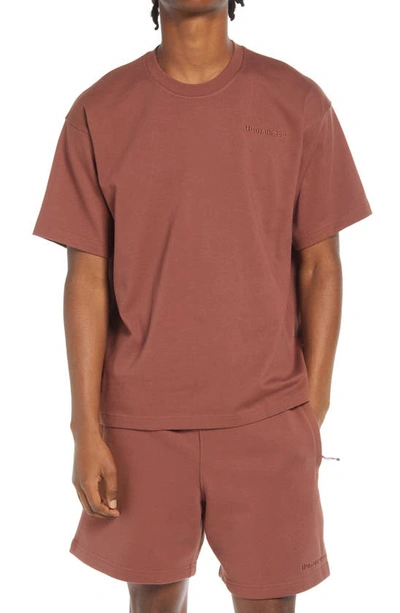 Adidas Originals X Pharrell Williams Premium T Shirt In Burgundy-red
