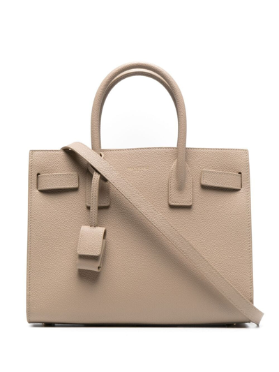 Saint Laurent Sac De Jour Tote Bag In Beige