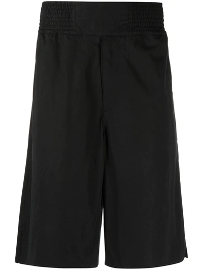 Oamc High-waisted Knee-length Shorts In Black