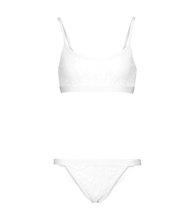 Fendi Ff Vertigo-print Bikini In White