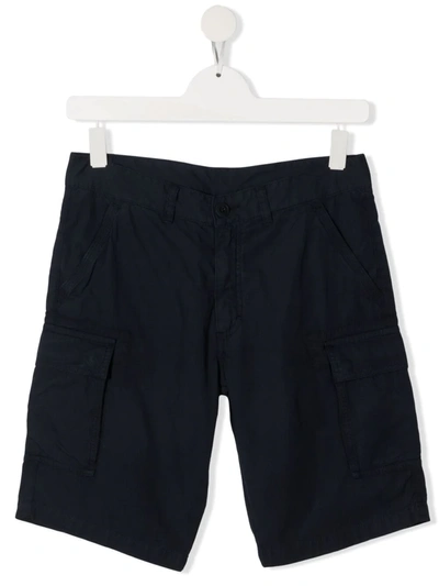 North Sails Teen Knee-length Cotton Cargo Shorts In Blue