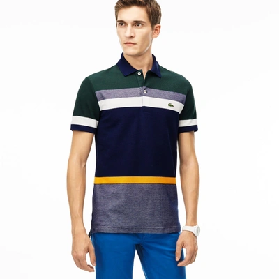 Lacoste Men's Regular Fit Piqué Colorblock Polo Shirt - Kelp/deauville  Blue-multi | ModeSens