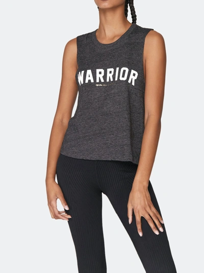 Spiritual Gangster Warrior Crewneck Cropped Tank In Vintage Black