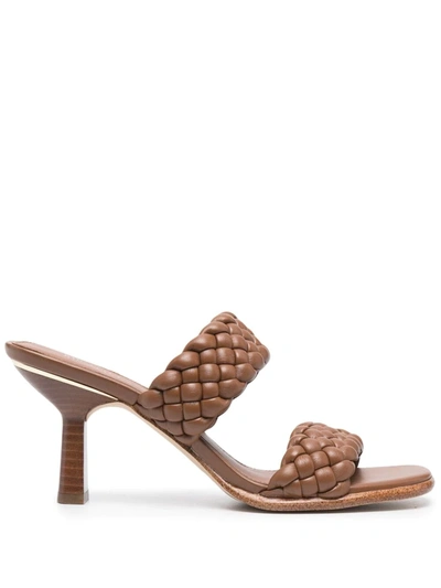 Michael Michael Kors Amelia Woven-strap Sandals In Leather
