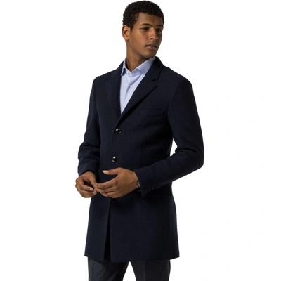 Tommy Hilfiger Tailored Collection Wool Long Coat - Dark Navy | ModeSens
