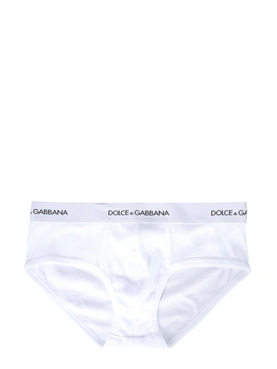 Dolce & Gabbana "brando" Briefs In Bianco