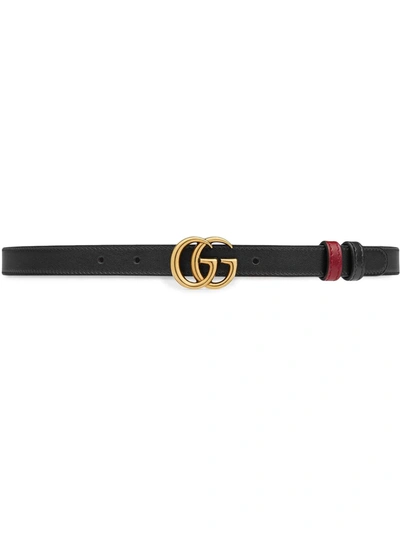 Gucci Gg 扣环双面腰带 In Black