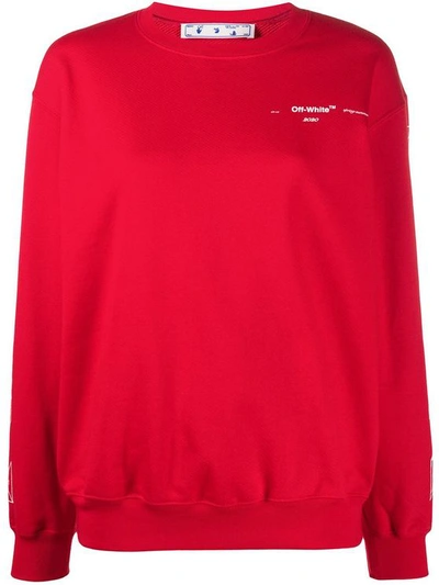 Off-white Women's Owba046s20fle0042501 Red Cotton Sweatshirt