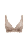 Hanro Luxury Moments Lace Unlined Underwire Bra In Cobblestone