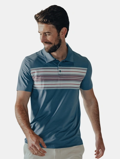 The Normal Brand Sunset Seamed Performance Polo In Blue