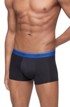 Calvin Klein 3-pack Low Rise Microfiber Trunks In Black/ Black/ Black