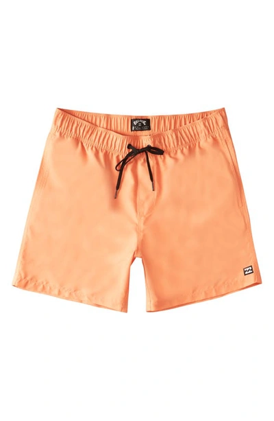 Billabong All Day Layback Swim Trunks In Melon