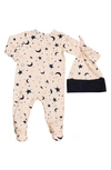 Everly By Baby Grey Baby Grey By Everly Grey Jersey Footie & Hat Set In Twinkle