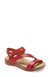 Josef Seibel 'tonga' Leather Sandal In Red/ Red Leather