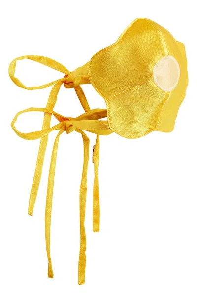 Collina Strada Floral Adult Face Mask In Yellow