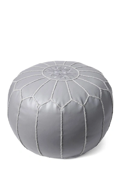 Nuloom Jerrie Moroccan Ottoman In Dark Gray