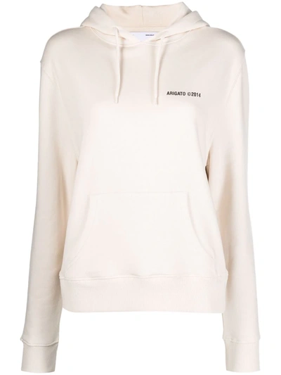 Axel Arigato Organic Cotton London Ivory Colored Hoodie In Pink