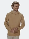 The Normal Brand Terry Pop-over Hoodie In Brown