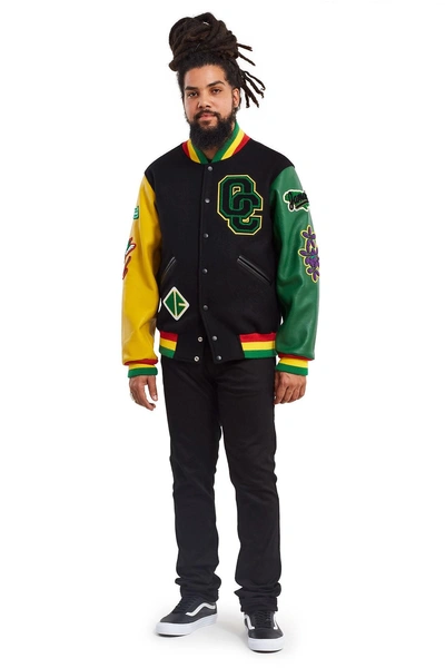 Opening Ceremony Jamaica Varsity Jacket - Black Multi | ModeSens