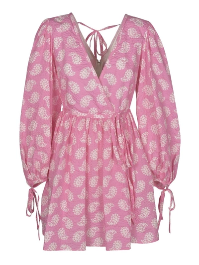 Msgm Paisley Print Dress In Pink