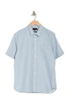 Vince Classic Fit Short Sleeve Button-up Shirt In Fanlight