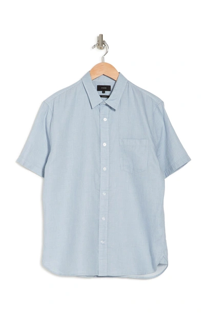 Vince Classic Fit Short Sleeve Button-up Shirt In Fanlight