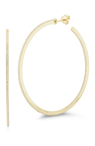 Sphera Milano Gold Vermeil Xl Cz Hoop Earrings