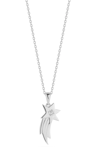 Sphera Milano Rhodium Plated Sterling Silver Star Necklace
