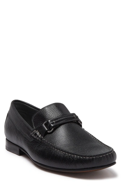 Donald Pliner Leather Loafer In Black