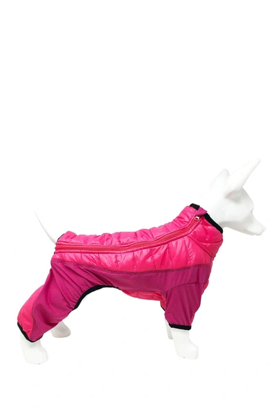 Pet Life 'aura-vent' Lightweight 4-season Stretch & Quick-dry Full Body Dog Jacket In Pink