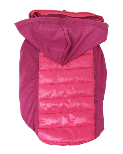 Pet Life Apex Lightweight Hybrid Quick-dry Dog Coat With Pop Out Hood In Pink