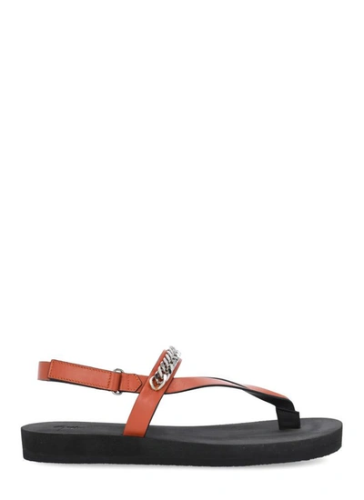Giuseppe Zanotti Leather Sandal In Orange