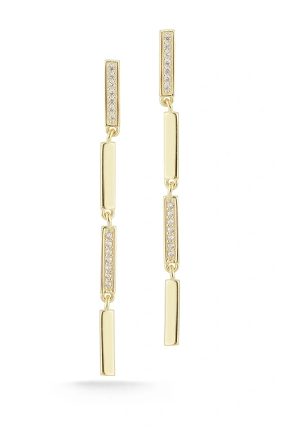 Sphera Milano Gold Vermeil Cz Linear Drop Earrings