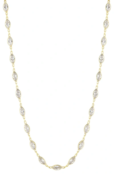 Sphera Milano Gold Vermeil Marquise Cz Necklace