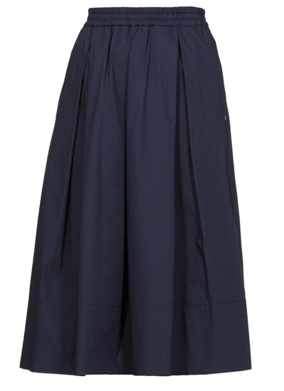 Fay Cotton Full Skirt In Blue
