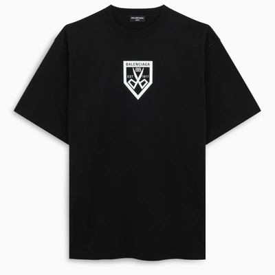 Balenciaga Basic Black T-shirt With Logo Print