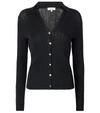 Vince Womens Black-001blk Ribbed Loose-fit Cotton-knit Cardigan Xs In Blk Black