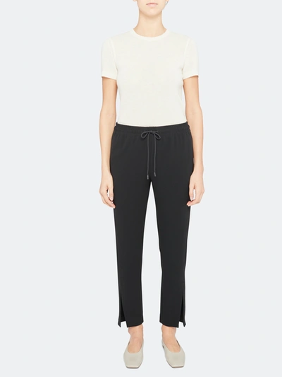 Theory Demitria Slit Front Pull On Pants In Black