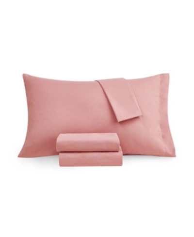 Jessica Sanders Microfiber 4 Pc. Sheet Set, Queen, Created For Macy's Bedding In Dusty Rose