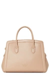 Kate Spade Medium Knott Leather Satchel In Raw Pecan