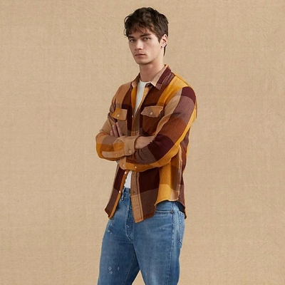Levi's Shorthorn Shirt - Yellow & Brown | ModeSens