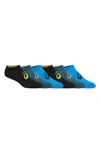 Asicsr Asics Invasion 6-pack No-show Socks In Directiore Blue/black