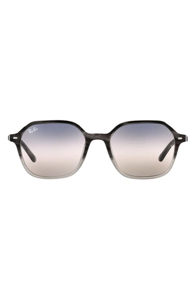 Ray Ban 53mm Gradient Square Sunglasses In Grey Havana