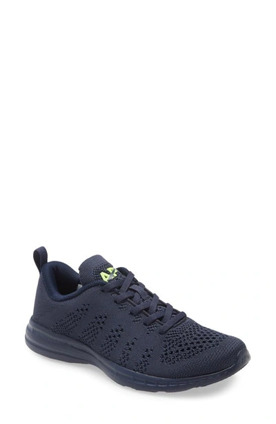 Apl Athletic Propulsion Labs Techloom Pro Knit Running Shoe In Midnight / Energy