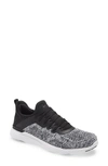 Apl Athletic Propulsion Labs Techloom Tracer Knit Training Shoe In Black / Heather Grey / White