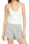 Free People Easy To Love Rib Crop Cami In Ivory