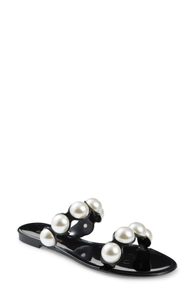 Steve Madden Women's Treats Embellished Jelly Slide Sandals In Black