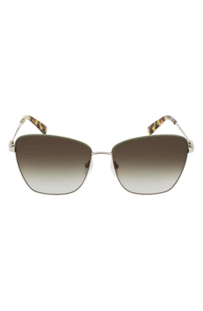 Longchamp Sunglasses Spring-summer 2021 Collection In Gold/ Khaki