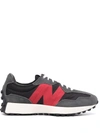 New Balance Sneakers 327 Suede Magnetic Grey In Grey/red